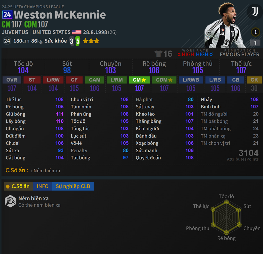 McKennie 24UCL