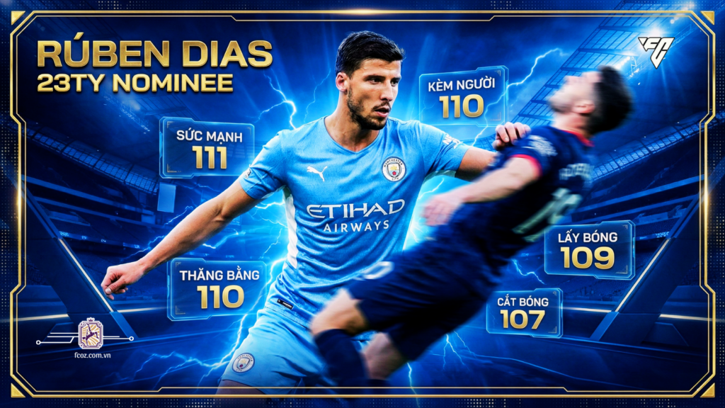 Rúben Dias 23TY không phải là một cầu thủ có thể đánh giá một cách đơn giản là "hay" hoặc "dở". Anh là một tài sản phức tạp, một con dao hai lưỡi mà hiệu quả sử dụng phụ thuộc rất nhiều vào người điều khiển và hệ thống chiến thuật xung quanh. Để hiểu đúng về Dias 23TY, điều quan trọng là phải xác định đúng vai trò của anh trong meta game. Anh không phải là một trung vệ kiểu "máy quét tốc độ" (Pace Sweeper) như Antonio Rüdiger hay Raphaël Varane, những người dựa vào tốc độ kinh hoàng để sửa chữa sai lầm. Thay vào đó, Dias thuộc về trường phái "trung vệ đọc tình huống" (Positional Stopper), tương tự như Thiago Silva hay phiên bản đỉnh cao của Vincent Kompany. Lối chơi của anh dựa trên trí tuệ, khả năng phán đoán và chọn vị trí để dập tắt các đợt tấn công từ trong trứng nước. Việc cộng đồng so sánh anh với Thiago Silva ("티아구 실바 상위 버전인 거 같음" - "Có vẻ là phiên bản nâng cấp của Thiago Silva") đã phần nào khẳng định điều này. Những người chơi mong đợi một cỗ máy tốc độ sẽ thất vọng, nhưng những ai đề cao trí thông minh phòng ngự sẽ tìm thấy ở anh một báu vật.