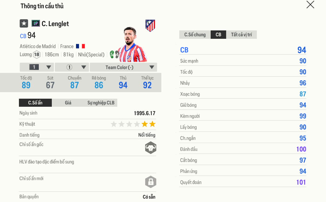 Review Clément Lenglet UP