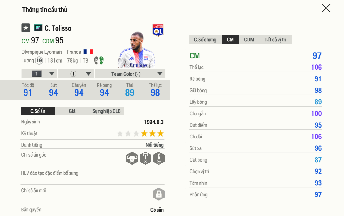 Review Corentin Tolisso UP