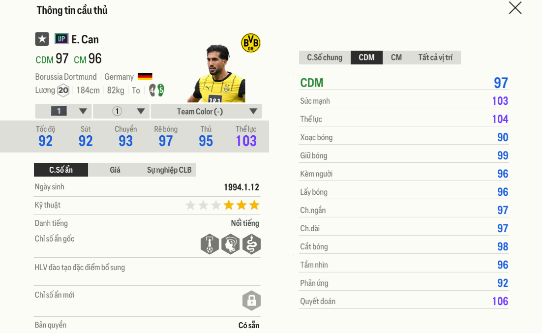 Review Emre Can UP
