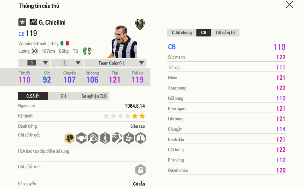Review Giorgio Chiellini WS