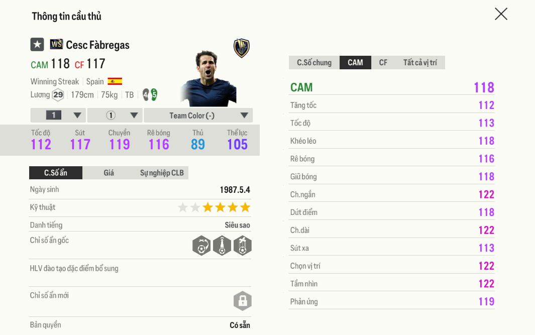 Review Cesc Fàbregas WS
