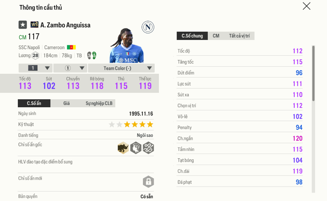 Review Zambo Anguissa WS