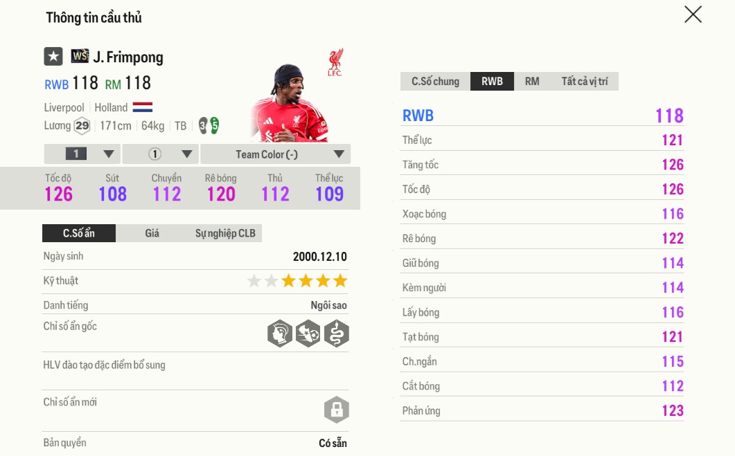 Review Jeremie Frimpong WS