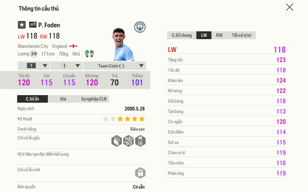 Review Phil Foden WS