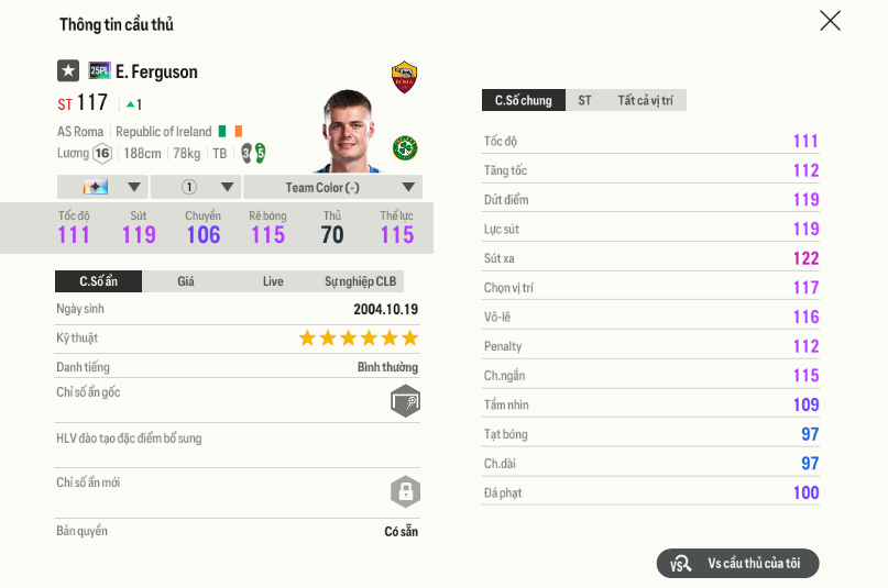 34 Evan Ferguson 25pl