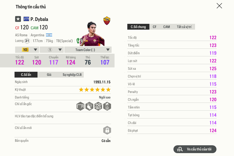 71 Paulo Dybala 21ty