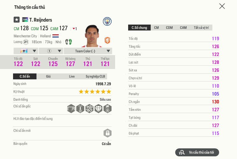 73 Tijjani Reijnders 25pl