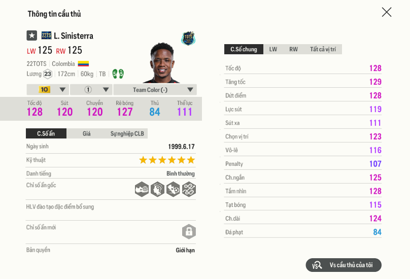 82 Luis Sinisterra 22ts