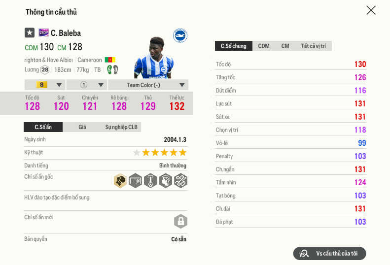 Carlos Baleba 25dp 112