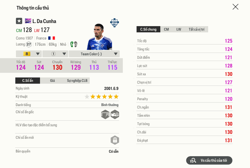 Lucas Da Cunha 25dp 122