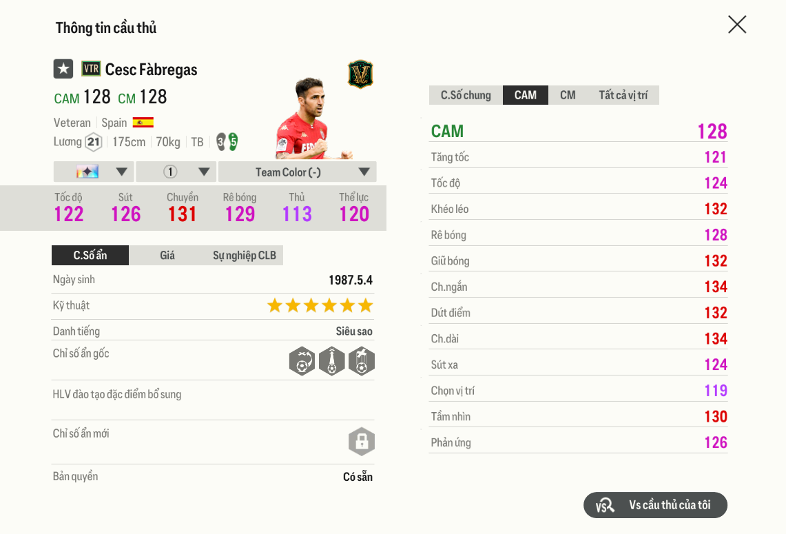 Review Cesc Fàbregas Vtr