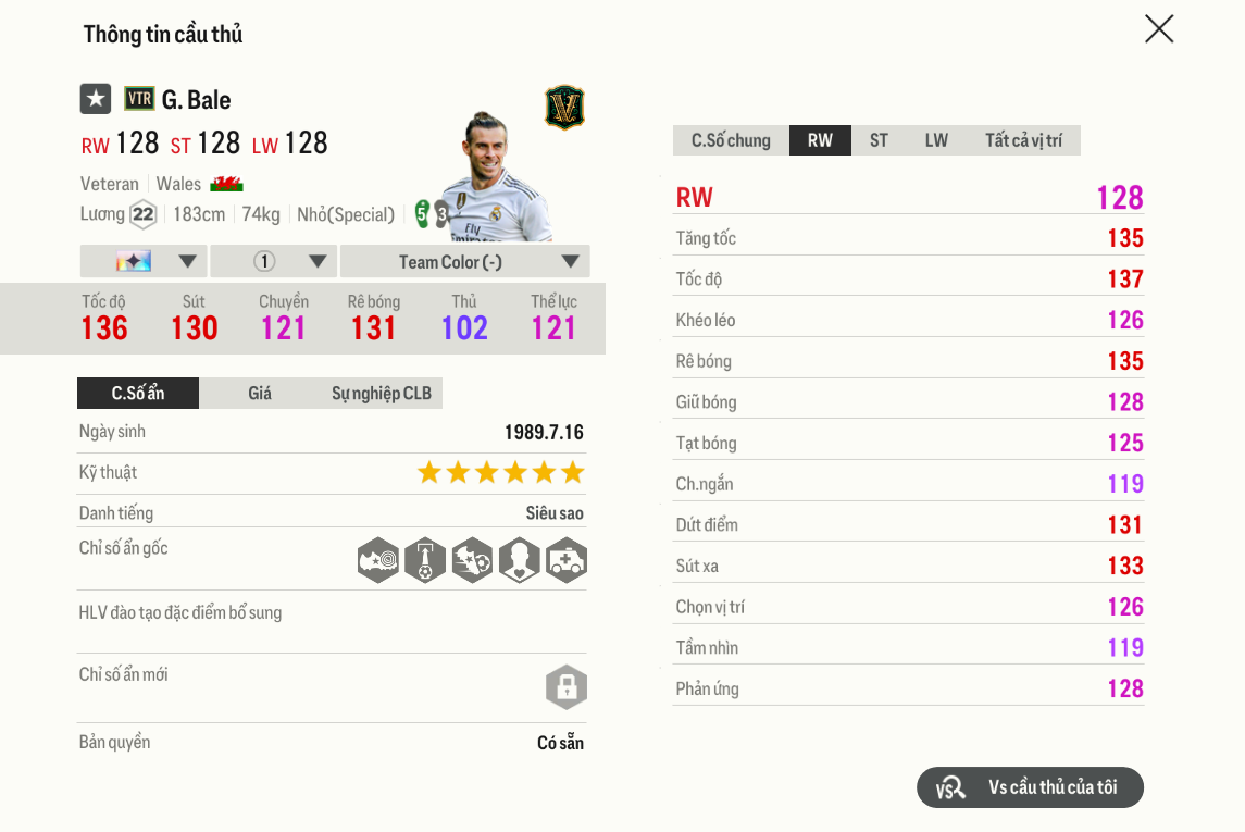 Review Gareth Bale Vtr