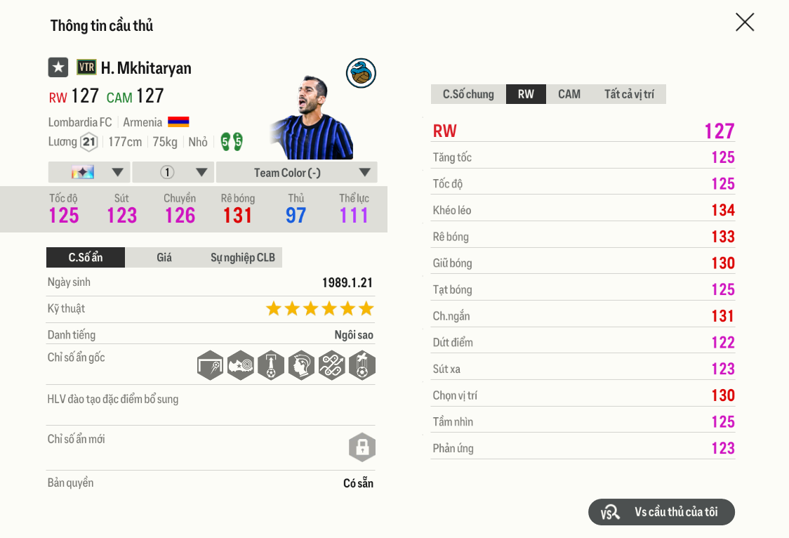 Review Henrikh Mkhitaryan Vtr