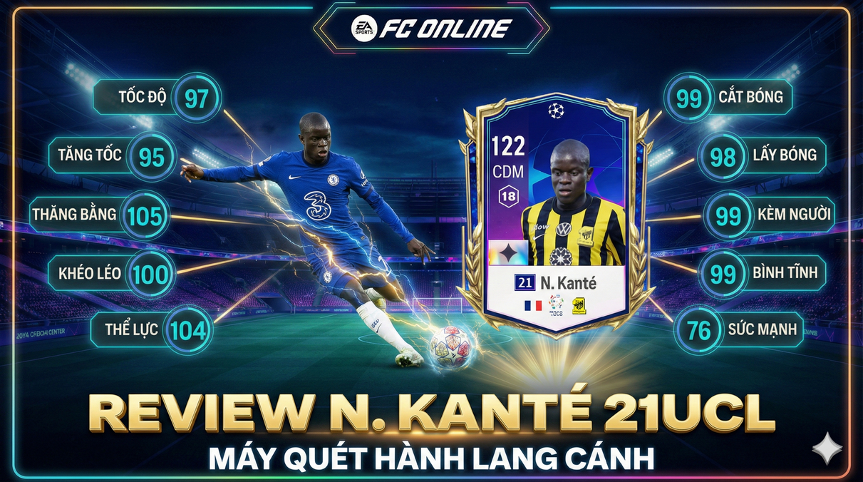 Review N'golo Kanté 21ucl