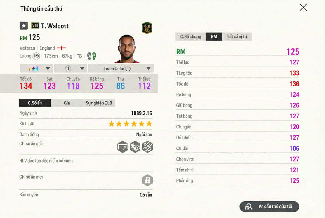 Theo Walcott Vtr 3