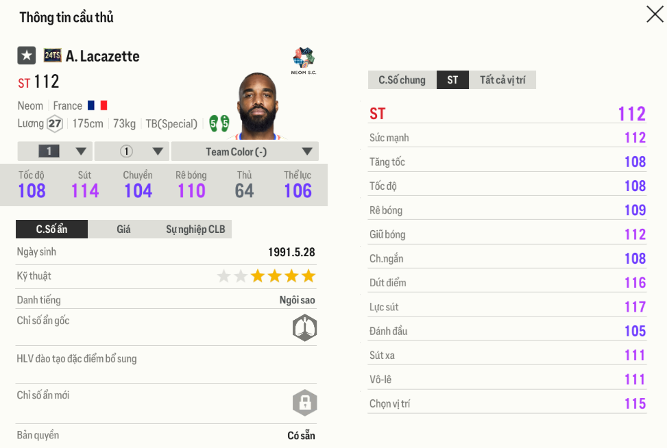Lacazette 24TS